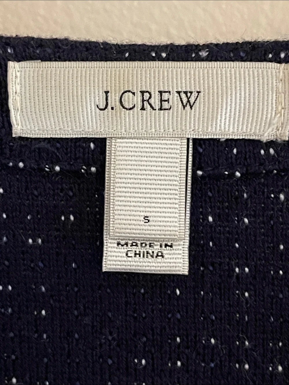 J. Crew Navy Tweed Peplum Jacket Double Zip Size Small